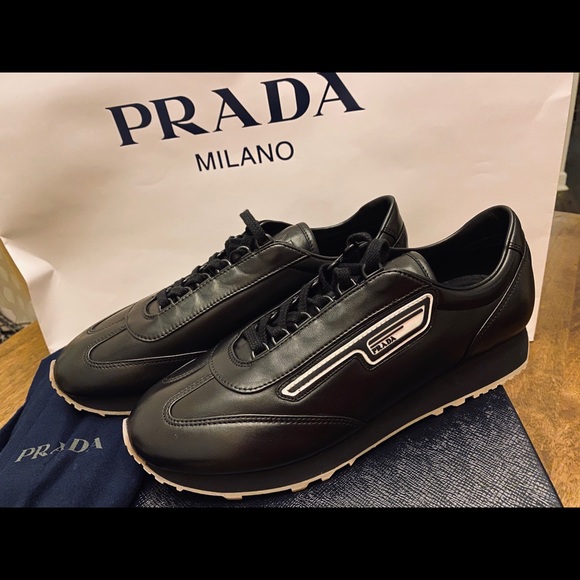 Prada men’s Nappa Aviator leather sneakers - Picture 4 of 14